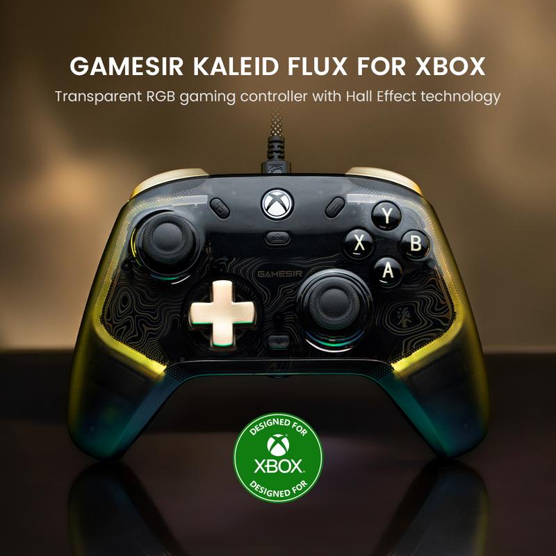 GameSir Kaleid Flux Wired RGB Controller for Xbox Series X|S, Xbox One, Windows 10/11 & Steam, Anti-Drift Gamepad with Precision Hall Effect Sticks GameSir Kaleid Flux Wired RGB Controller for Xbox Series X|S, Xbox One, Windows 10/11 & Steam, Anti-Drift Gamepad with Precision Hall Effect Sticks