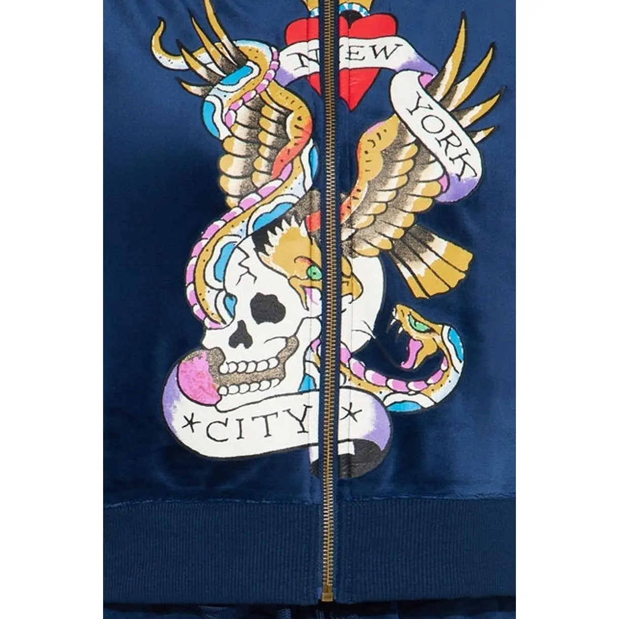 Ed Hardy NY Skull City Velour Pant Set - Navy B - TikTok Shop