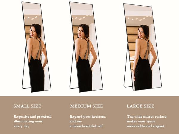 【Deal】Sweet Furniture S - Full Length Mirror Floor Mirror Standing Hanging or Leaning Wall standing mirror home decor, Upgraded Nano Glass 【Deal】Sweet Furniture S - Full Length Mirror Floor Mirror Standing Hanging or Leaning Wall standing mirror home decor, Upgraded Nano Glass