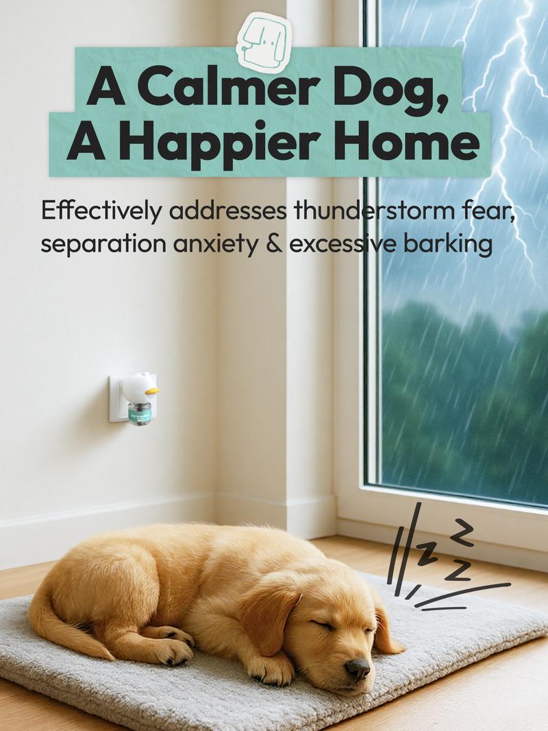 Dog Calming Diffuser Plug-In (1–3 Pack) – Stops Stress Peeing, Barking & Anxiety, Safe Pheromone Formula for Dogs