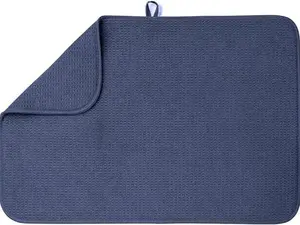 Bellemain XXL Dish Mat Microfiber Dish Drying Mat, Super absorbent (Navy, 17" x 24")