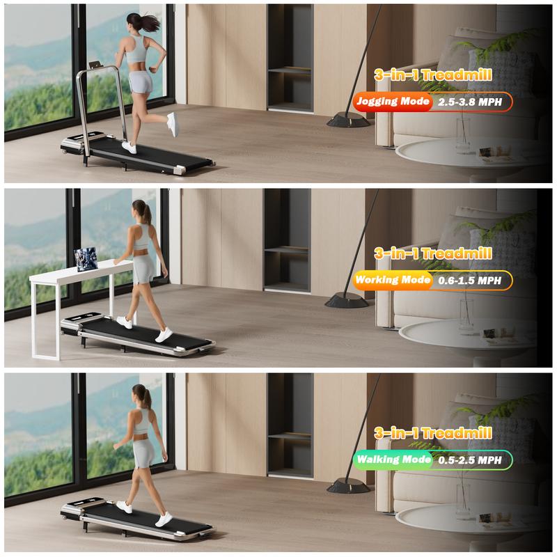 【Upgraded Version】Yagud Walking Pad with Wheels,Remote Control, LED Display, Portable Under Desk Treadmill for Small Spaces, Home/Office Exercise Equipment Fitness Workout Calories