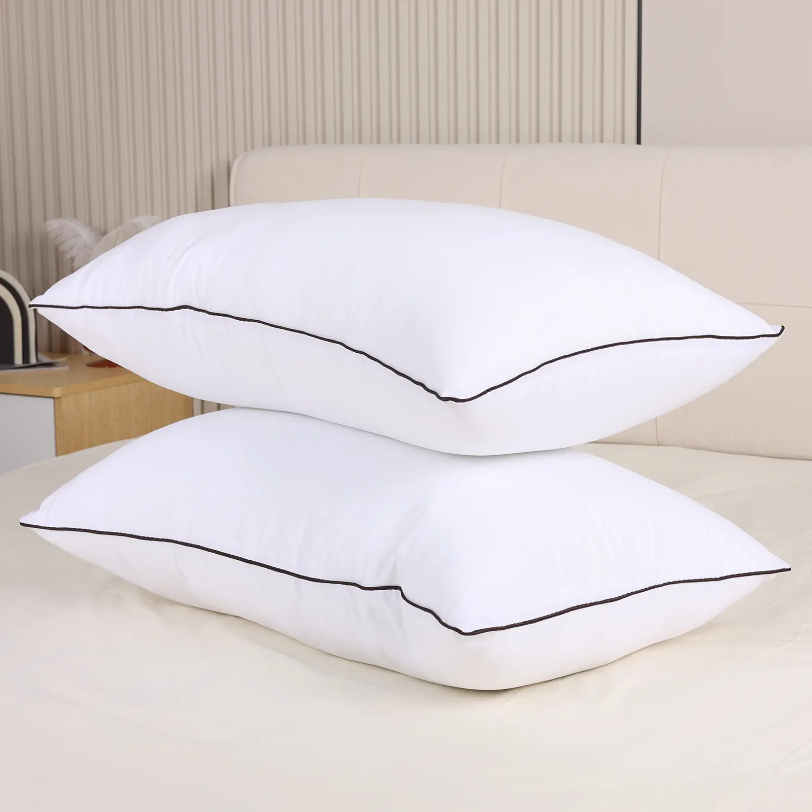 UFIST Luxury Hotel Pillows Set of 2 - Experience 5-Star Sleep with Premium Neck Support, Deep Sleep, Non-Collapsing White Pillows
