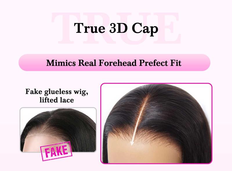 Vshow Bleached Knots Straight Hair Wear Go Glueless Human Hair Wigs Pre-Cut 4x6 HD Lace Wigs