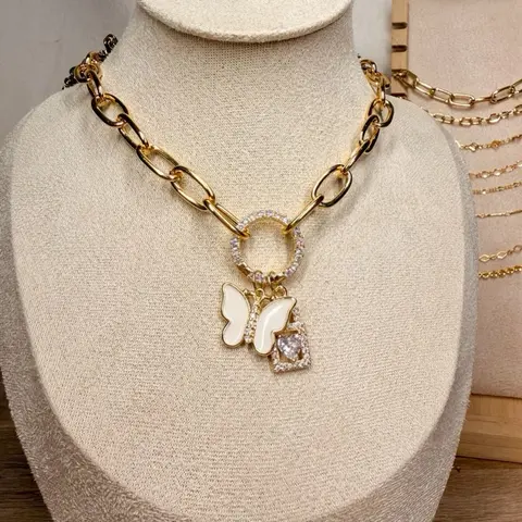Custom Charm Hoop Necklace