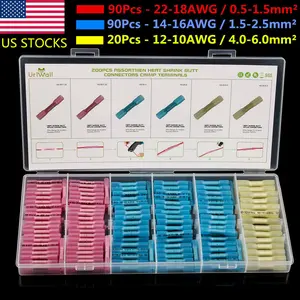 200x Assortment Heat Shrink Wire Connectors Electrical Terminals Crimp Seal Wired Jack Switch