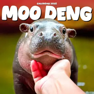 Moo Deng Calendar 2025: Delight in a Year of Heartwarming Pygmy Hippo Moments! Paperback – November 3, 2024