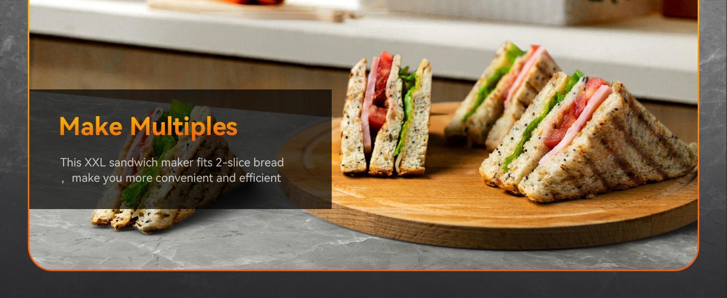 YASHE Sandwich Maker Multi-Function Electric Indoor Grill Mother's Day, Non-Stick Panini Maker, Aluminum plate，with drip tray drain oil toaster