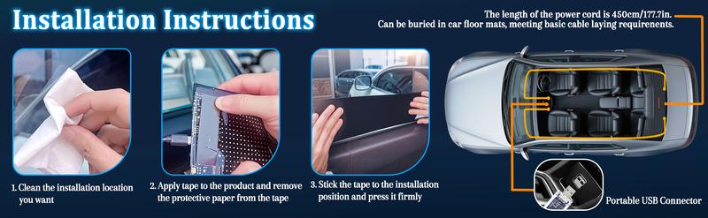 DIBMS 2PCS Bluetooth Controlled LED Devil Eyes Sign,Flex LED Display for Car, LED Sign for Car,Suitable for Windows of Cars and Small to Medium-Sized Trucks.Wireless Bluetooth LED Matrix Sign