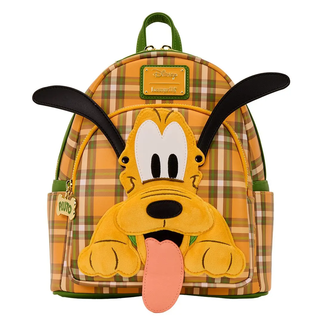 Loungefly Disney Pluto 95th Anniversary Plaid Mini Backpack Loungefly Disney Pluto 95th Anniversary Plaid Mini Backpack