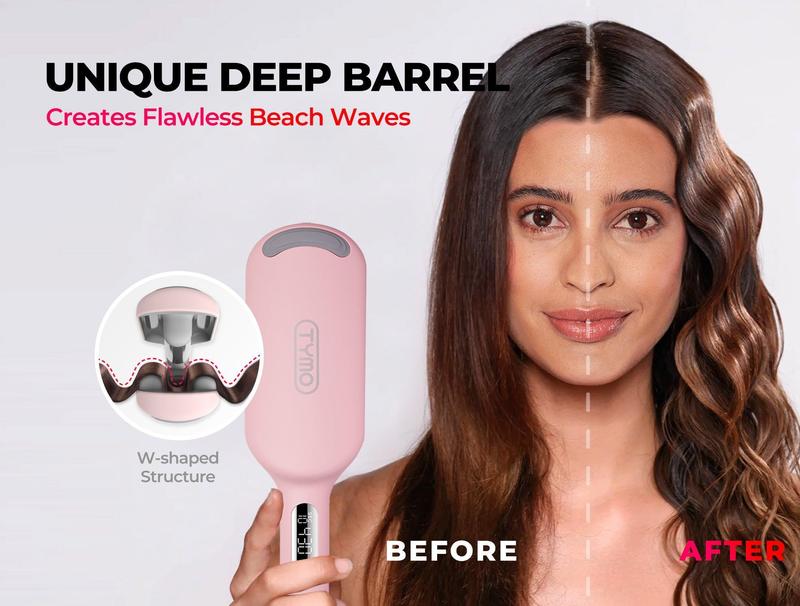 TYMO ROVY Beach Waves Curling Wand, Ionic Deep Waver Hair Curler Tool With Ceramic 3 Barrel For Women, Dual Voltage, Anti-Scald, Easy To Use Crimper Iron Hair Crimper Bed Head Waver Comfort, Hollywood Waves,Styling Kit,Negative Ion TYMO ROVY Beach Waves Curling Wand, Ionic Deep Waver Hair Curler Tool With Ceramic 3 Barrel For Women, Dual Voltage, Anti-Scald, Easy To Use Crimper Iron Hair Crimper Bed Head Waver Comfort, Hollywood Waves,Styling Kit,Negative Ion