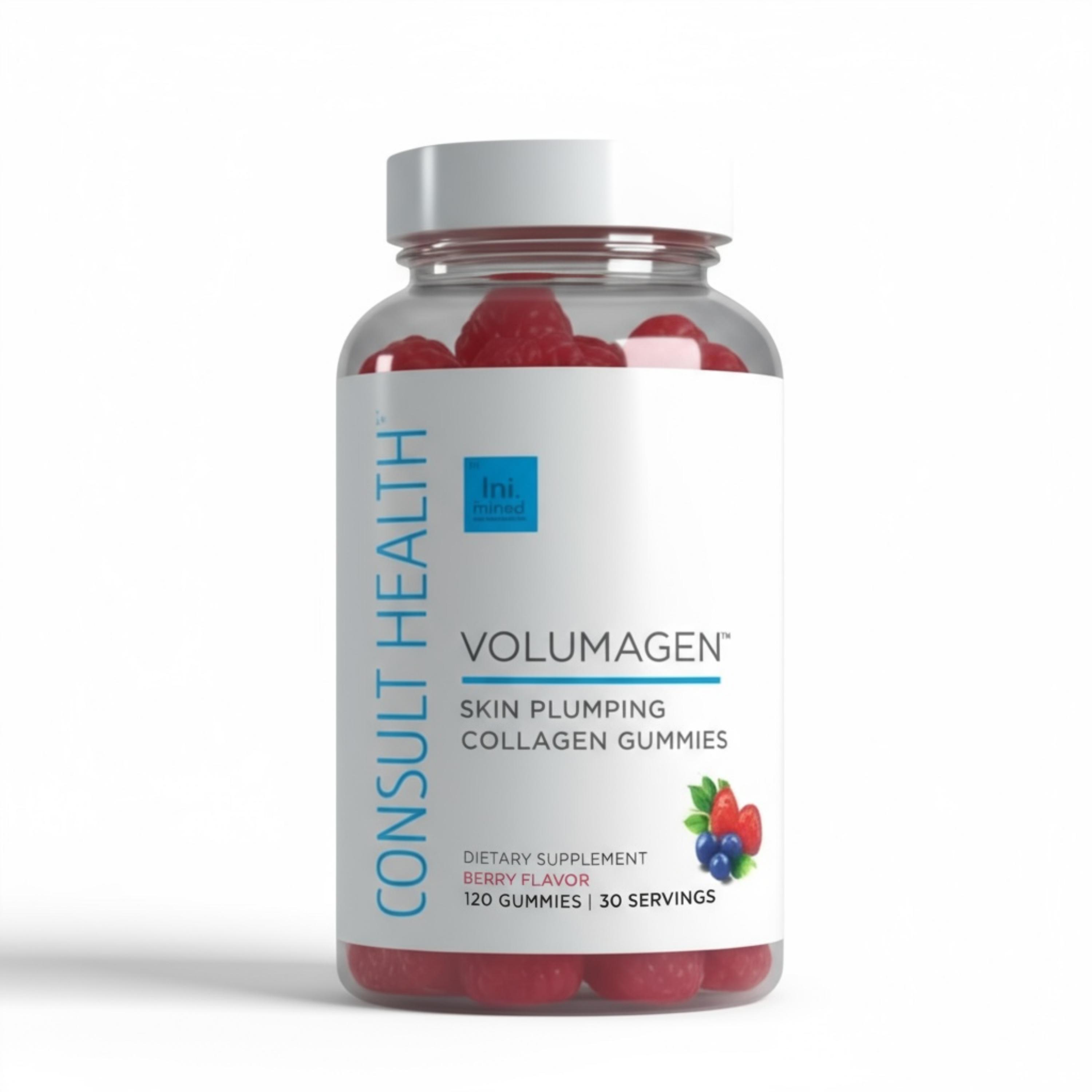 Volumagen Skin Plumping Collagen Gummies – Clinically Studied Bioactive Collagen for Wrinkle Reduction, Elasticity & Hydration, 120 Ct