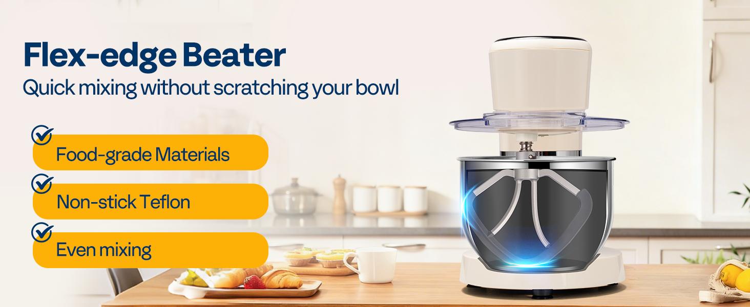 VIVOHOME Multifunctional Stand Mixer, Kitchen Electric Blender, Household Food Mixer for Baking, Bread, and Cakes, with Dough Hook, Beater, Whisk, and Splash Guard VIVOHOME Multifunctional Stand Mixer, Kitchen Electric Blender, Household Food Mixer for Baking, Bread, and Cakes, with Dough Hook, Beater, Whisk, and Splash Guard