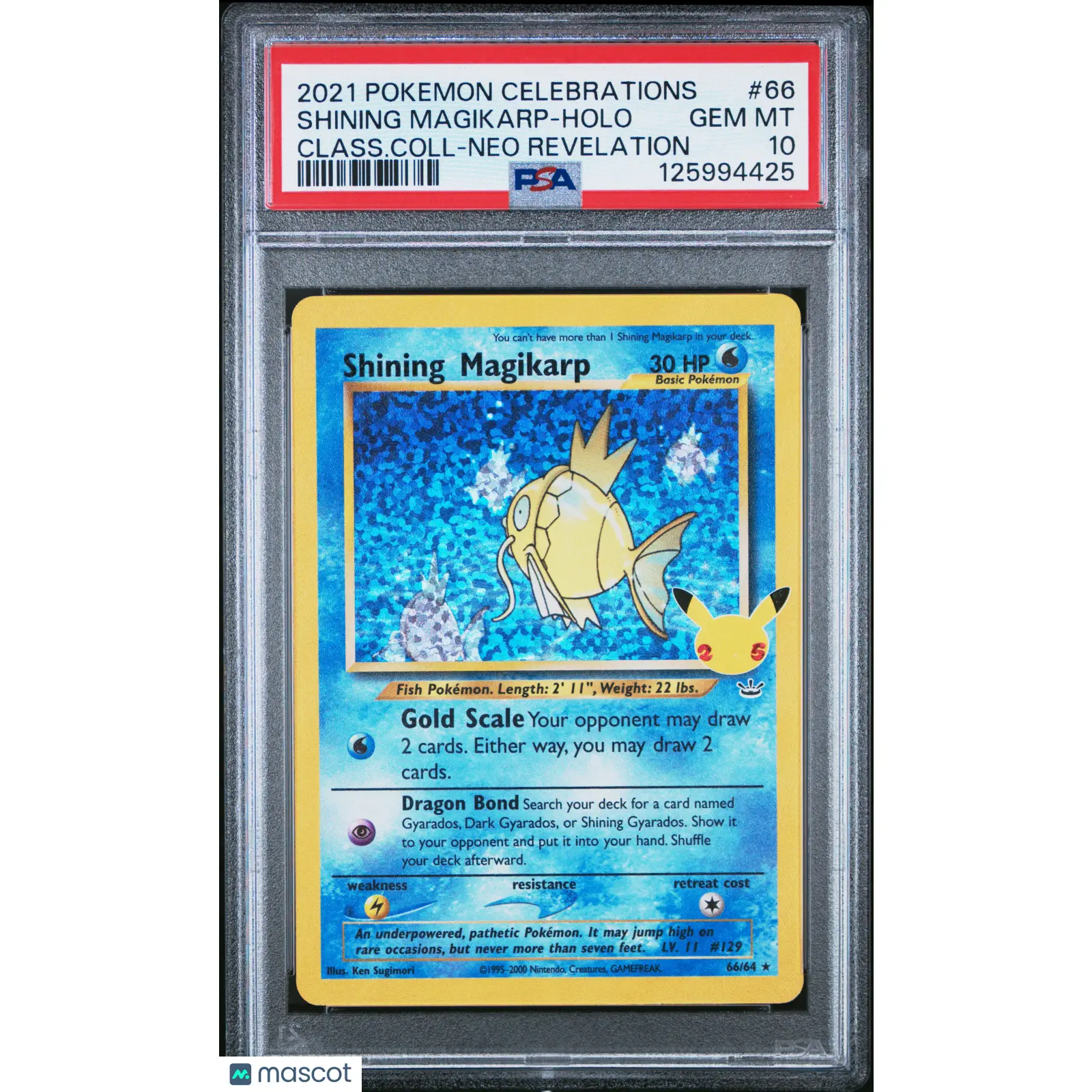 2021 Pokemon Celebrations Shining Magikarp #66/64 Classic Collection ...