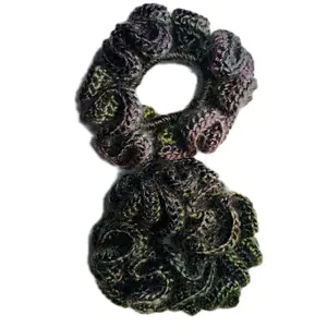 Crochet Scrunchy the Green and Purple