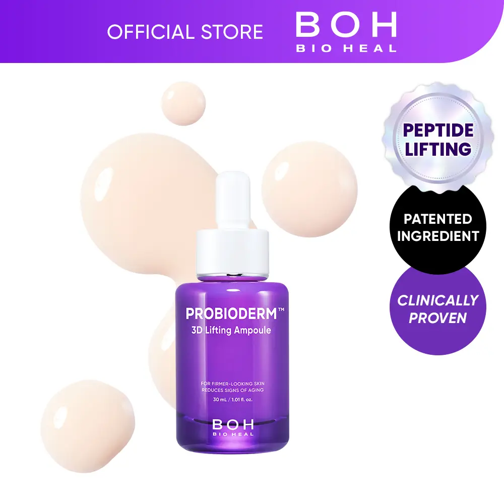 BIOHEAL BOH Probioderm™ 3D Lifting Ampoule 1.01 fl oz (30 ml) | Advanced Elasticity Serum for Sculpted, Firm Skin | Powerful 3D Lifting Formula with Probiotics & Peptides for Daily Skincare