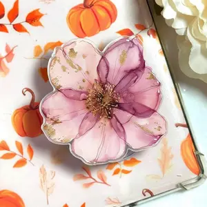 Pink Floral MagSafe Phone Grip – Watercolor Flower Magnetic Pop Socket & Kickstand – Aesthetic Gift