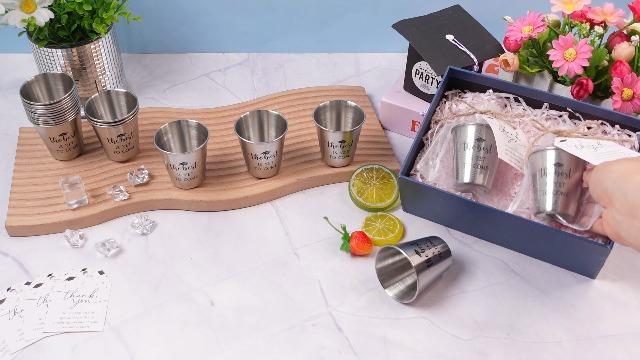 Graduation Party Favors 30/50 Sets Stainless Steel/Acrylic Shot Glasses Cheers to the Graduate with Thank You Cards Gift Bags 2026 Grad Party Cups for Graduates Guests Teacher Classmates Friends Family Grad Party Decor Graduation Celebration Supplies,summ