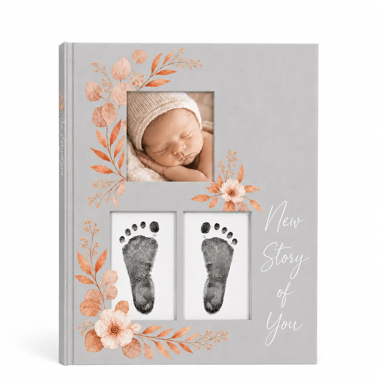 Baby Book Keepsake - Simple Baby Milestone Book for Boy or Girl - Baby Journal & Pregnancy Memory Book - Monthly Milestone Record Baby Books for Baby Shower - Modern Gender Neutral Style Gift for Moms