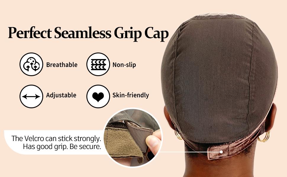 Labhairs Wig Grip Cap - Transparent Lace for Frontal Closure - No Glue Needed - Reusable & Lightweight - Breathable Fabric - Fits Scalp - Breathable - Human Hair Extension Labhairs Wig Grip Cap - Transparent Lace for Frontal Closure - No Glue Needed - Reusable & Lightweight - Breathable Fabric - Fits Scalp - Breathable - Human Hair Extension