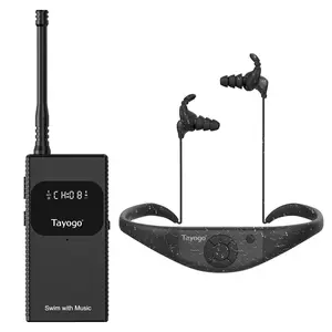 Tayogo T6+W18 Swim Music Combo – Waterproof Swimming MP3 Player + Bluetooth Transmitter | No Need to Download Music, Support Spotify, Swim with Your Stream APP