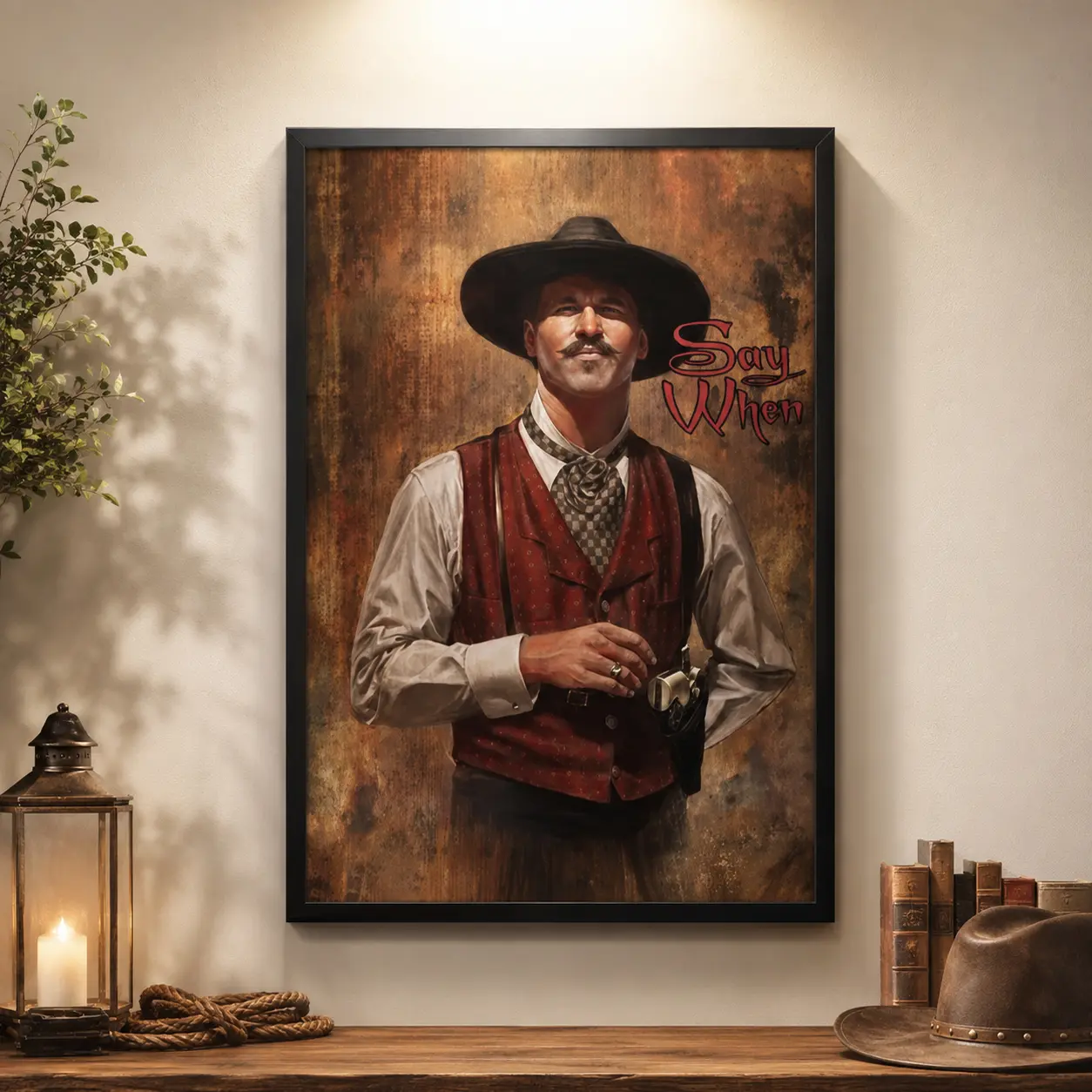 Vintage Classic Tombstone Movie Canvas Print Poster, Tombstone Movie Fans Gifts, Doc Holliday & Earp Brothers Walking Scene Poster, Vintage Movie Decor For Bedroom Office Dorm Living Room Home