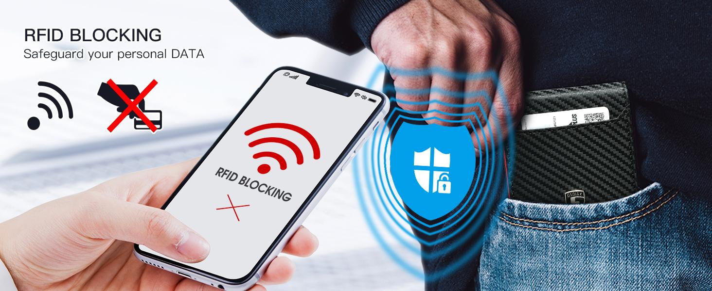 GSOIAX 男士超薄 RFID 防盗钱包 GSOIAX 男士超薄 RFID 防盗钱包