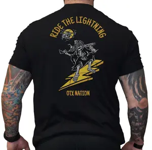 Ride The Lightning Aviation Tactical T-Shirt for Men, Helicopter Graphic Tee, Military Aviation Streetwear Apparel, Grim Reaper Lightning Design Shirt, Patriotic Veteran Gift Idea