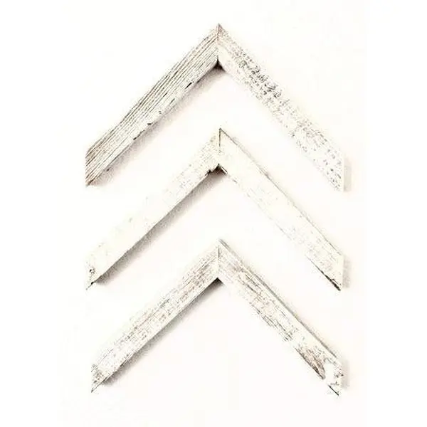 BarnwoodUSA Decorative Farmhouse Style Chevron Arrows, Set of 3, Hangers Included, 100% Up-cycled Reclaimed Wood (White Wash)