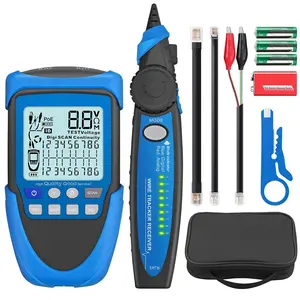 Network Cable Tester, PoE Cable Tester for CAT5, CAT5e, CAT 6, CAT 7 CAT 8, RJ45, Multifunction Power Over Ethernet Tester, Cable Voltage Tester Line Location Finder Cable Tracer, Wire Tracker