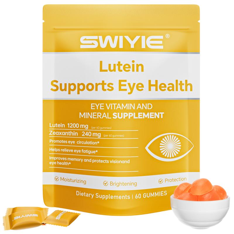 Swiyie Lutein & Zeaxanthin Gummies – Eye Health Supplement with Astaxanthin, Vitamin A C E – Blue Light Defense, Vision Support, Berry Flavor – 60 Gummies Healthcare Dietary