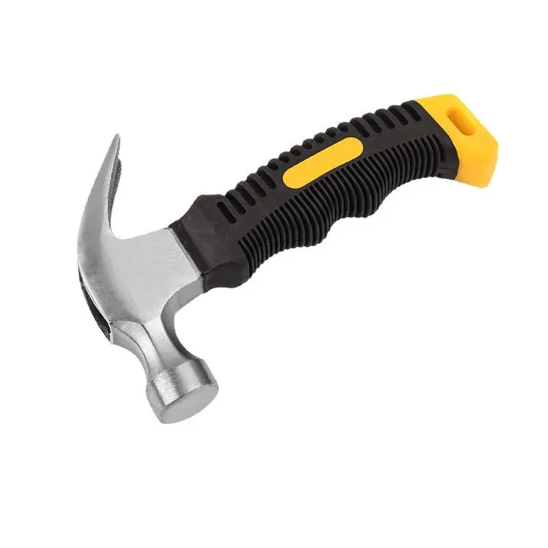 Mini Rubber Grip Hammer, High Carbon Steel, Portable Claw Hammer, Small Lightweight Tool, Home Use, Woodworking, Nail Puller, DIY Projects, Clawhammer, Hand Tools, Hardware