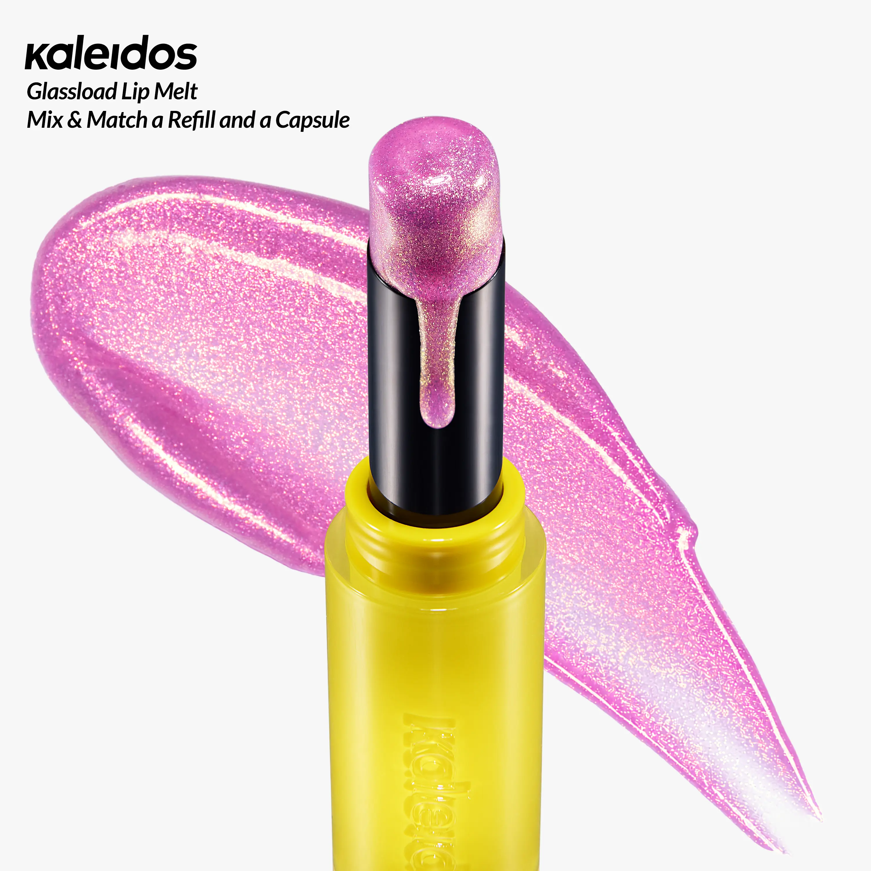 Kaleidos Glassload Lip Melt (Mix & match a refill + a capsule) | Glass-Level Shine, Balm-Level Hydration, Glossy, Liquid Lip Balm,back to school