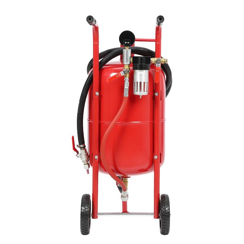 GARVEE 10 Gallon Portable Air Sandblaster with 125 PSI High Pressure, Equipped with 6-Inch Wheels for Easy Mobility, Ideal for Rust Removal and Special Surface Treatment of Materials