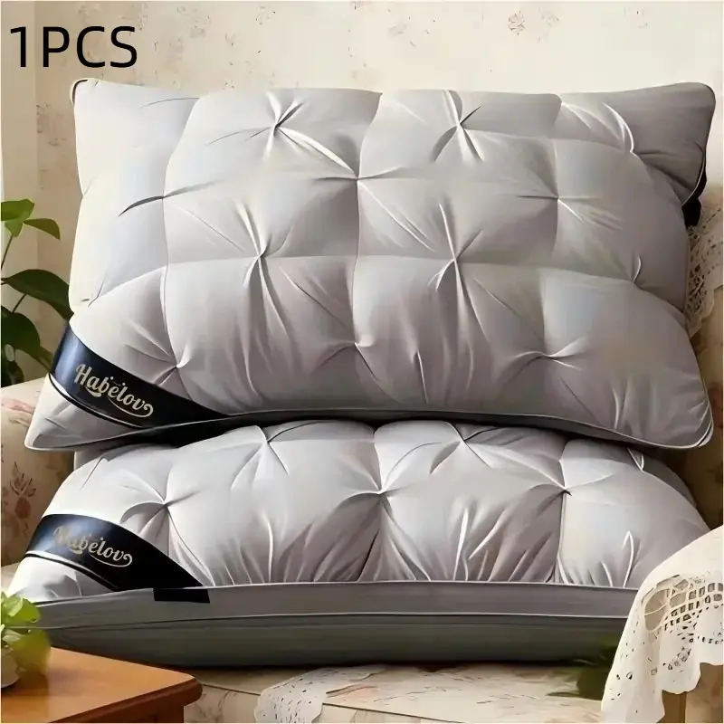 Luxury 5-Star Hotel Quality Deep Sleep Pillow, Non-Compromising High Support, Allergy-Resistant Polyester Case with Zip Closure, Ideal for Home Use