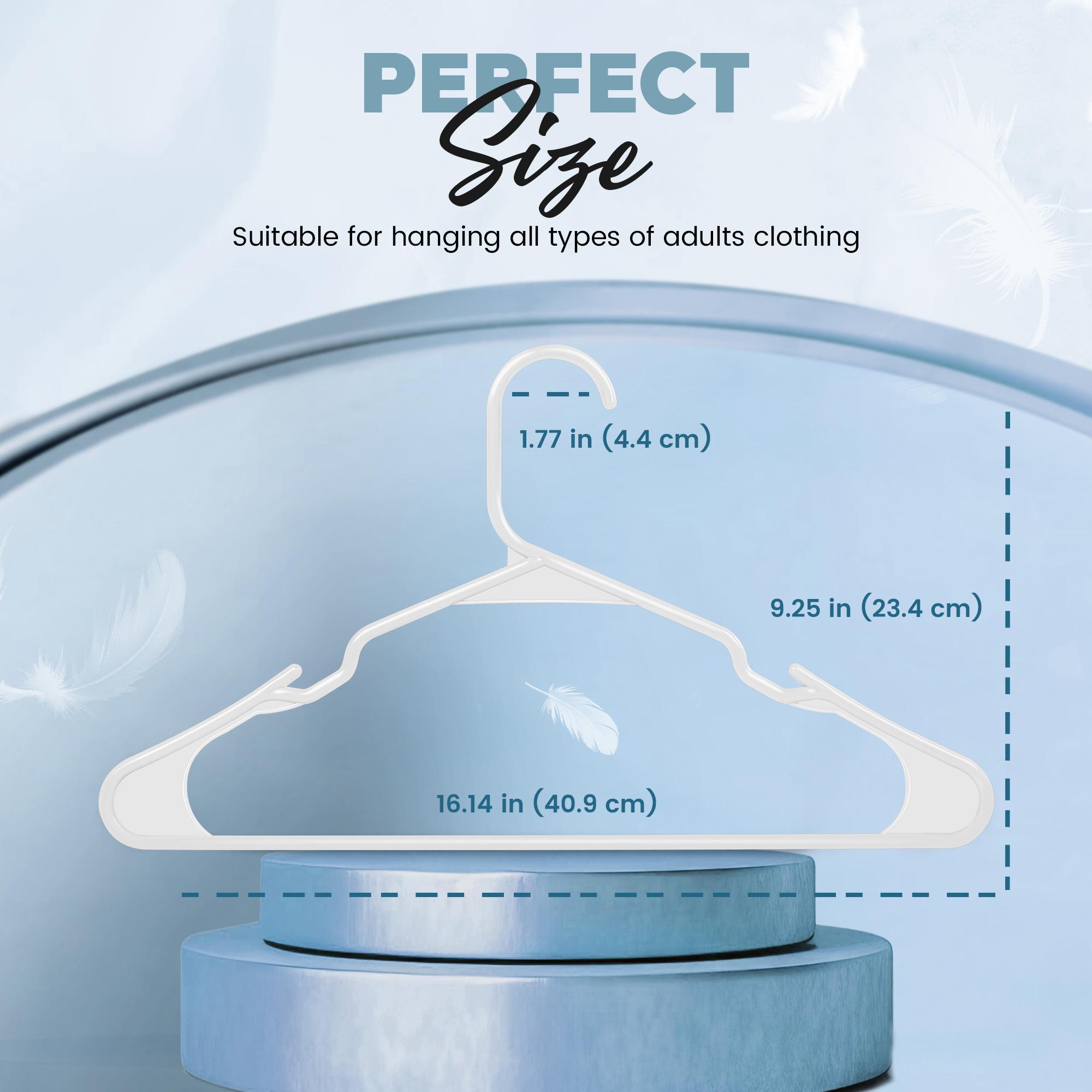 Utopia Home Space-Saving Plastic Hangers with Shoulder Hooks – Durable & Versatile for Clothes Storage Hanging Organiser