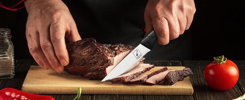 imarku black 14 PCS Knife Set with Block, Sharp Knife Set with Built-in Sharpener, Japanese Stainless Steel Kitchen Knife Set with Non-Slip Ergonomic Handle, Dishwasher Safe,  Best Gift