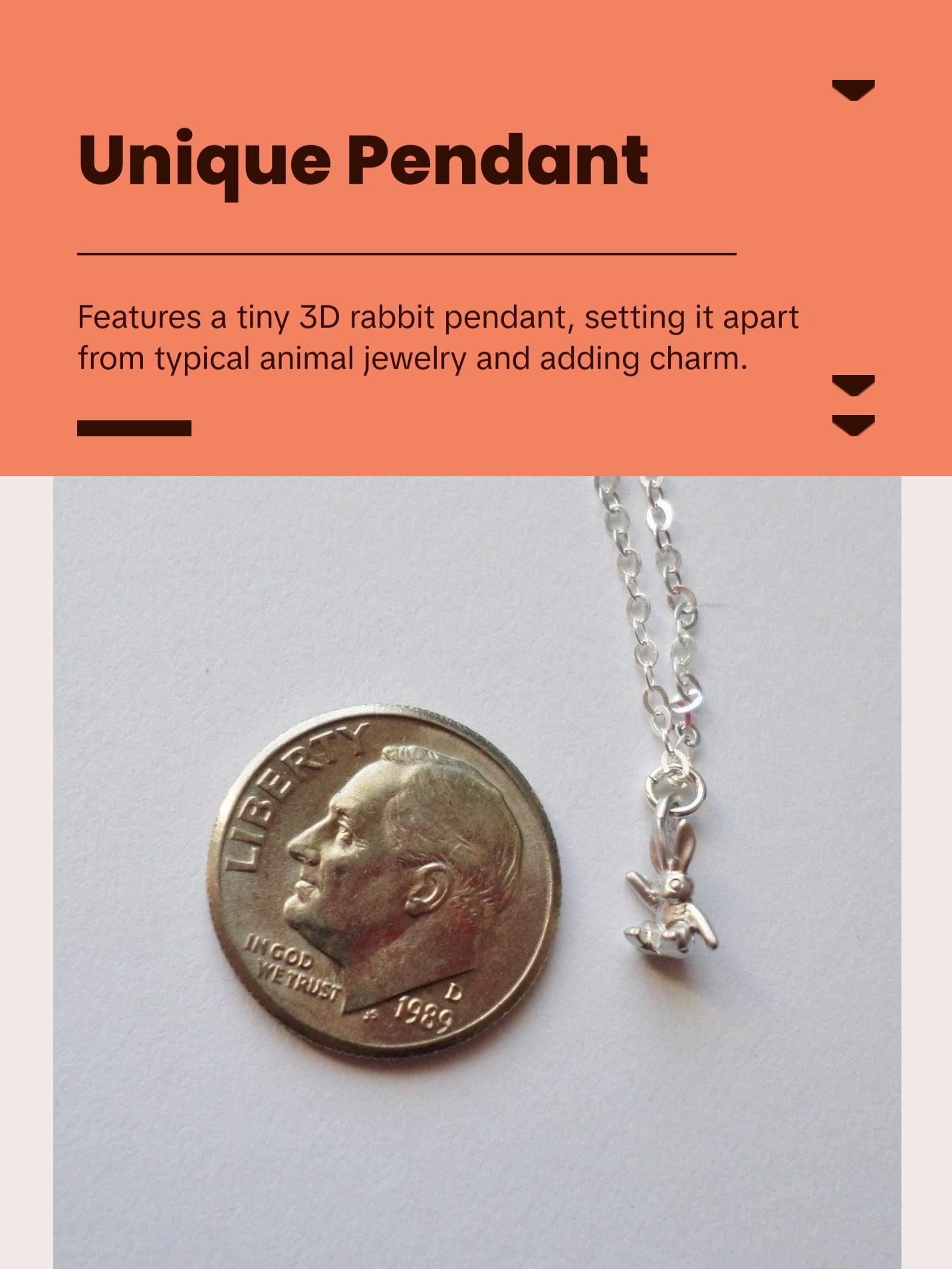 Silver Rabbit Necklace - Super Tiny Silver Rabbit Necklace, Sterling Silver Necklace, Animal Jewelry, Easter Jewelry, Easter necklace Silver Rabbit Necklace - Super Tiny Silver Rabbit Necklace, Sterling Silver Necklace, Animal Jewelry, Easter Jewelry, Easter necklace