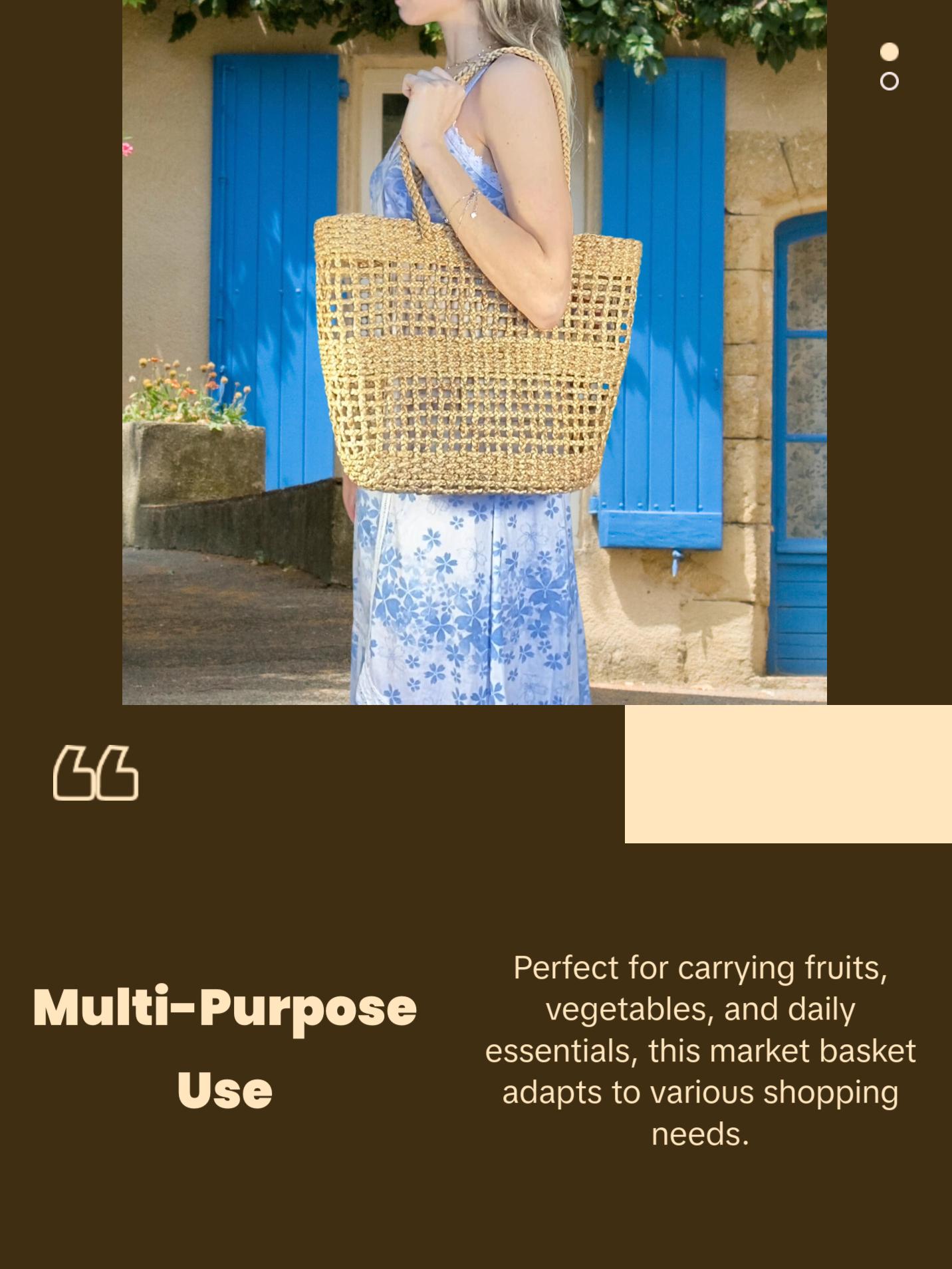 Handwoven French Market Bag