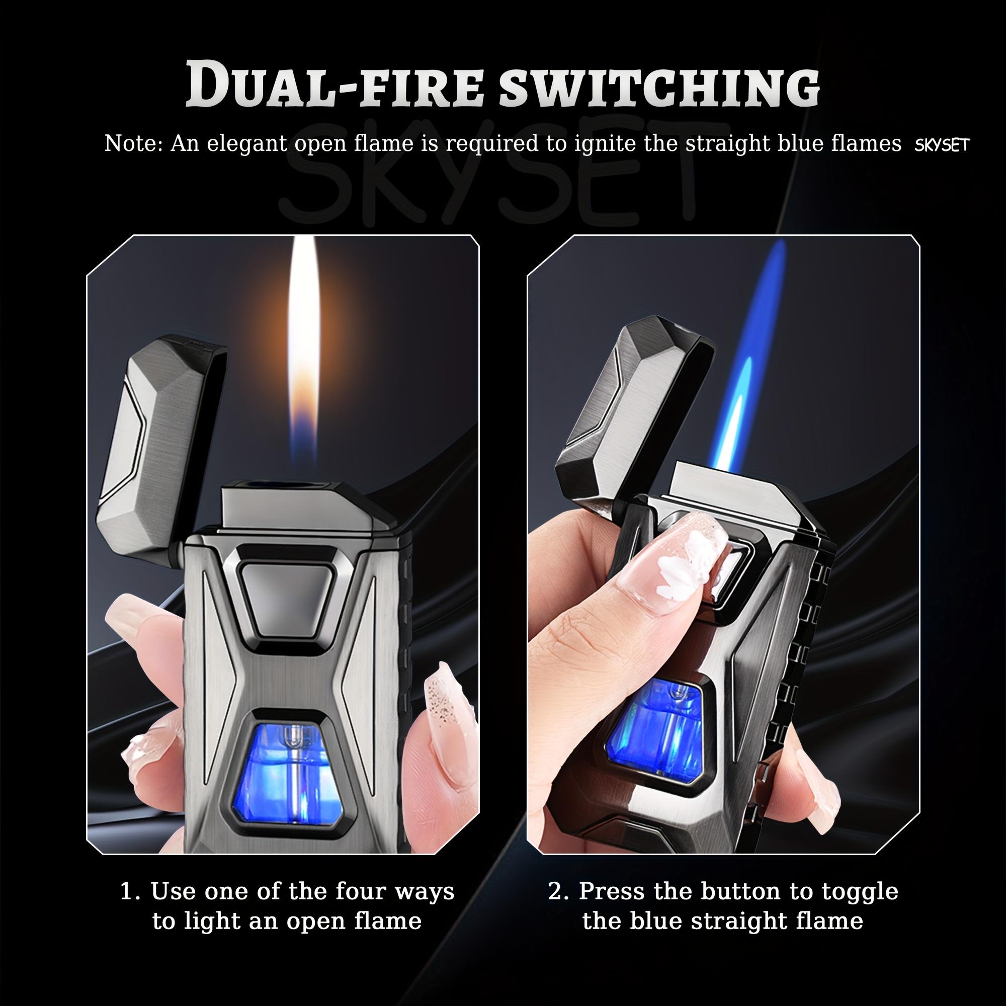 Rechargeable Type-C Butane Men's Lighter, Intelligent Voice Control Electronic Ignition, Stainless Steel Windproof Fast Charging Tool, Gift-Box Unboxing Gifts for Him Adult detail 5