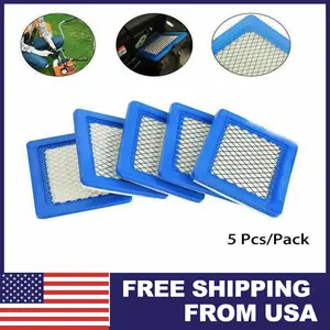 5-Pack Air Filter Set for Lawn Mowers, Compatible with Briggs & Stratton 491588, 491588S, 399959, High-Performance & Durable for Engine Protection Replacement