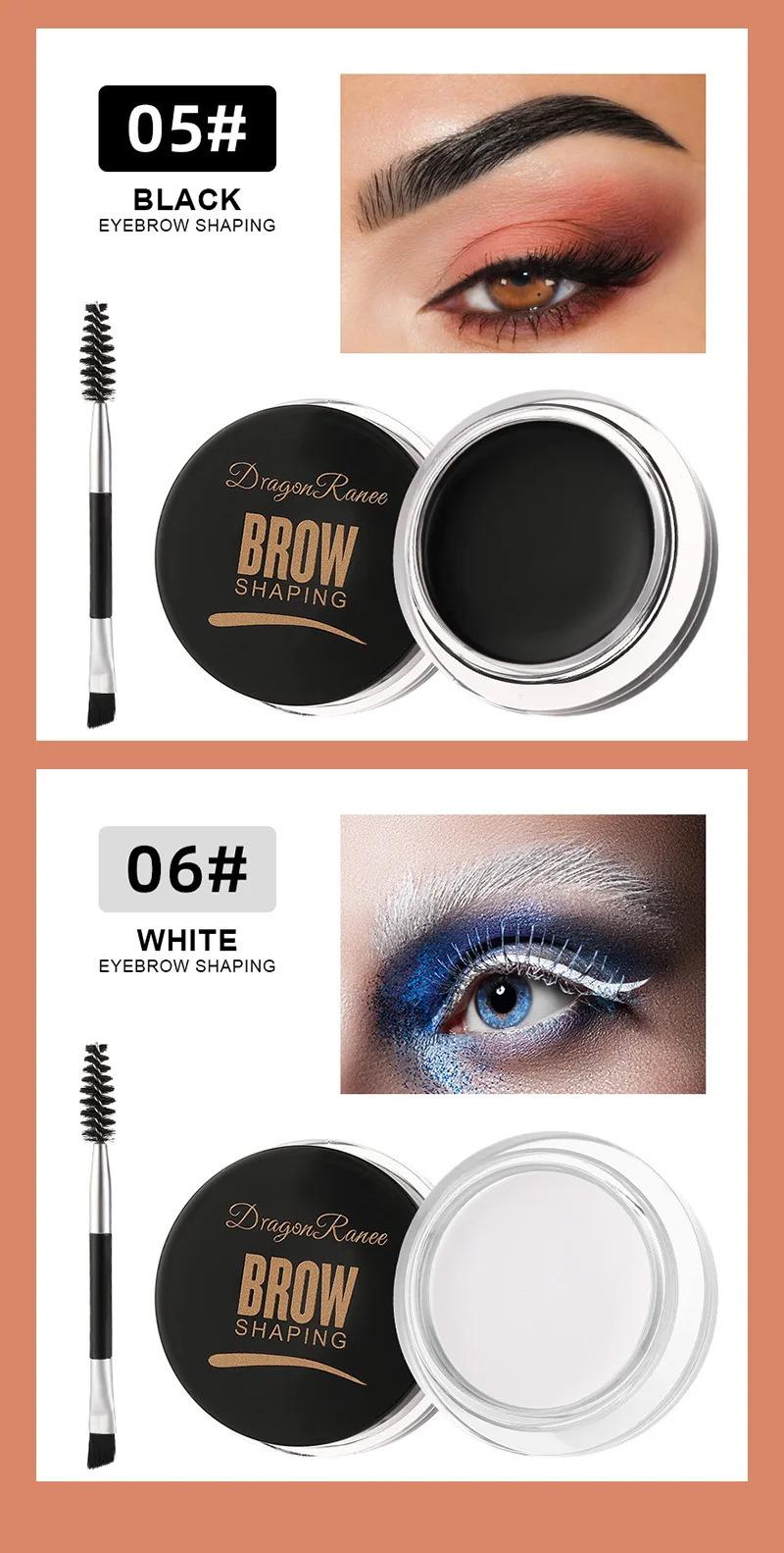 6 Color Wild Eyebrow Styling Cream Eyebrow Shaping Gel Soap Wax Clear Eyebrow Cream Tint Brow Lift With Brush
