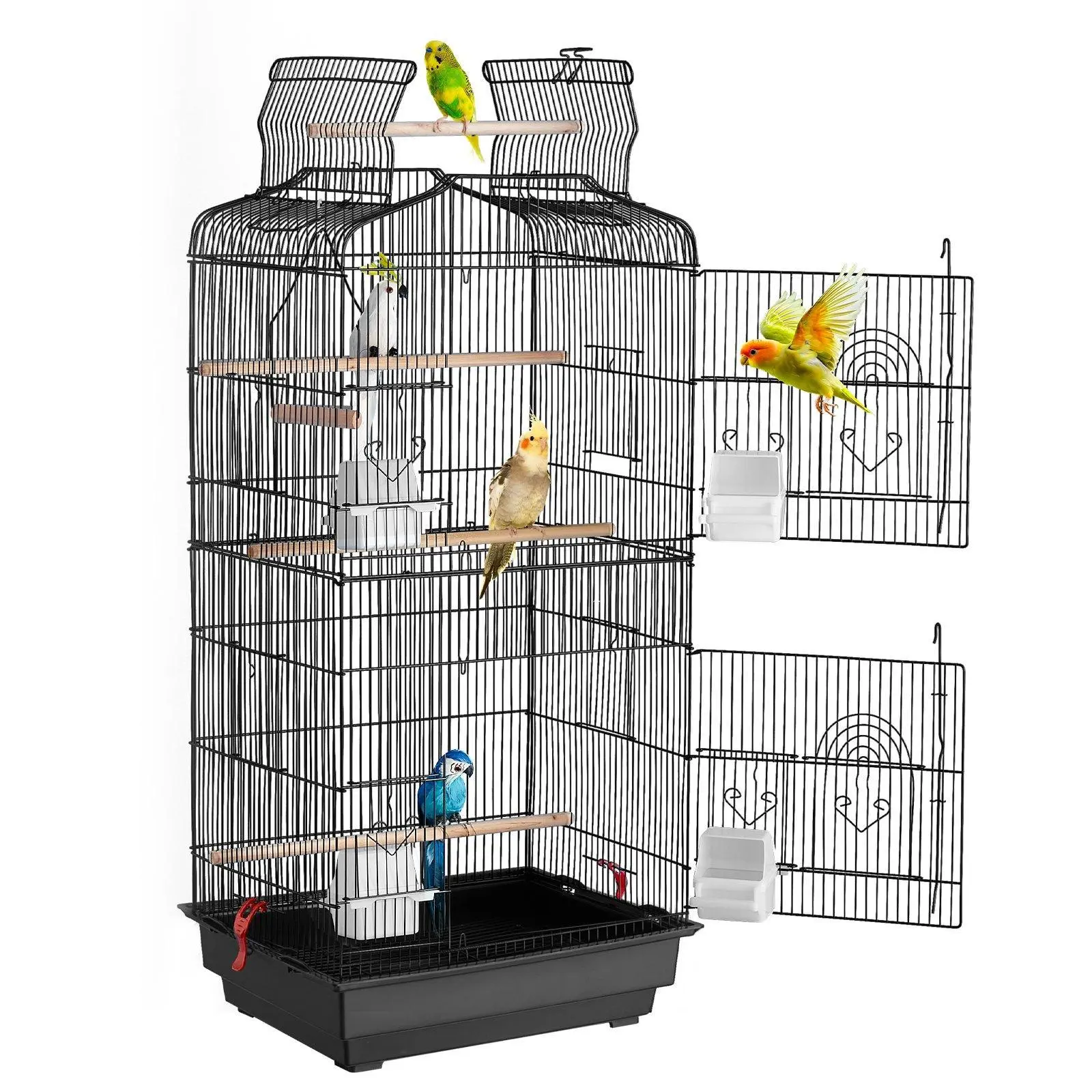 【SummerFinds】VEVOR Bird Flight Cage 39 in Hanging Metal Parakeet Cage for Cockatiels Parrot