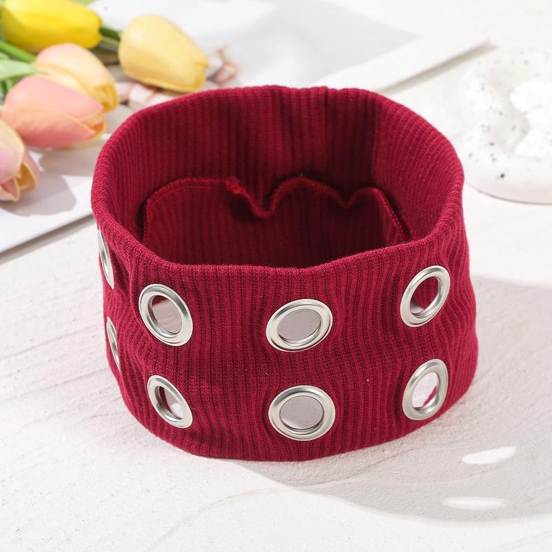 AWAYTR Y2K Punk Women Hollow Out Eyelets Elastic Headband Harajuku Fashion Wide Headband Elastic Head Bands Grunge Hairband for Women Girls TikTokShopBlackFriday AWAYTR Y2K Punk Women Hollow Out Eyelets Elastic Headband Harajuku Fashion Wide Headband Elastic Head Bands Grunge Hairband for Women Girls TikTokShopBlackFriday