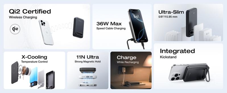 ECOFLOW Rapid Mag Power Bank 10,000mAh, Qi2 Certified 15W Wireless Charging, 0.6'' Ultra-Slim Magnetic Portable Charger, Fast Charging Magnetic Battery for iPhone 17/16/15/14/13/12, Galaxy, Google,