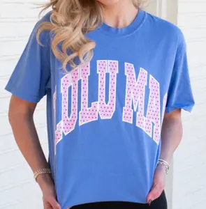 NEW Lulu Mac Polka Dot Tee- Blue Flo