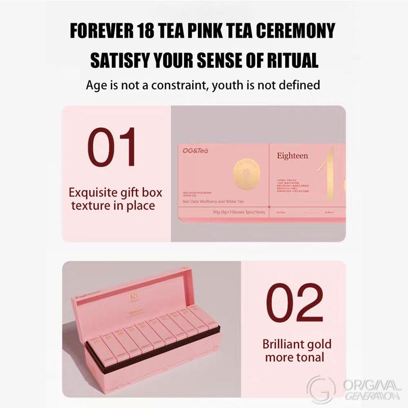 Forever 18 Tea Blue&Pink With Pressure Thermos (90g 3g×3packs×10boxes)(red dates, wolfberry,Shoumei white tea) (Shoumei white tea, black wolfberry, astragalus) Forever 18 Tea Blue&Pink With Pressure Thermos (90g 3g×3packs×10boxes)(red dates, wolfberry,Shoumei white tea) (Shoumei white tea, black wolfberry, astragalus)