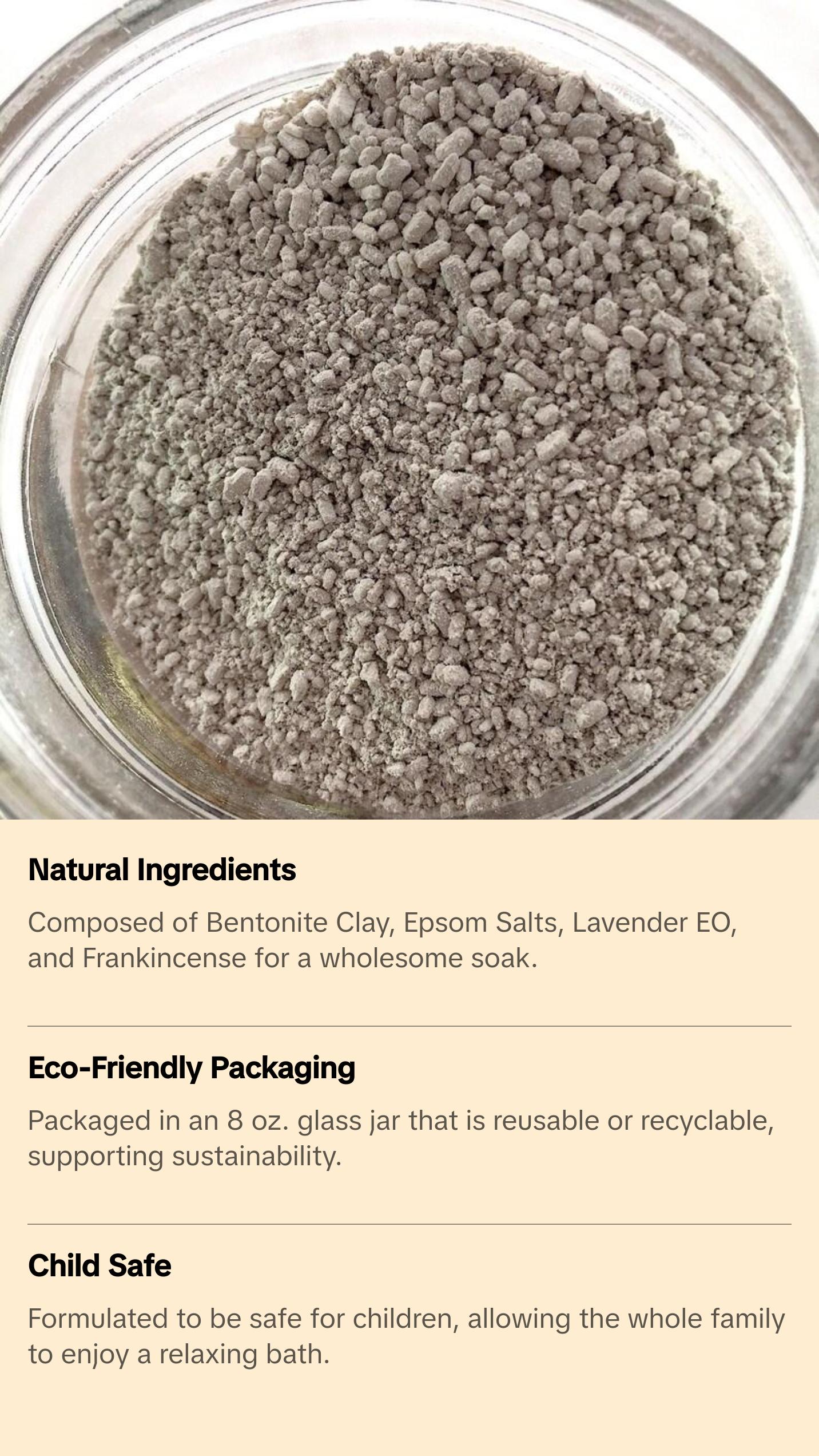 Detox Bath Epsom Salt Clay Essential Oil Soak Organic Vegan Organic Hydrating