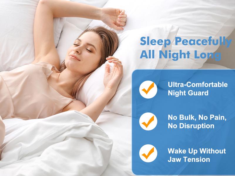 Smileseek Custom Hybrid Night Guards 2 Pack Set for Teeth Grinding and Clenching Protection Professional Dental Mouth Guards for Adults