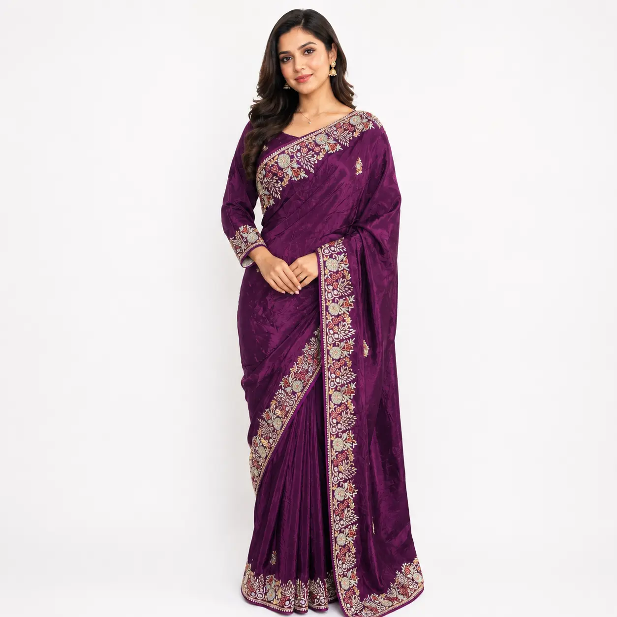 Women's Long Sleeve Elegant Formal Saree Dress for Formal Party Occasions, Elegant Formal Dresses